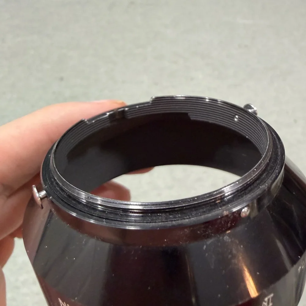 Genuine Nikon F Nikkor-Auto 50mm f/1.4 Snap-on Rigid Metal Lens Hood